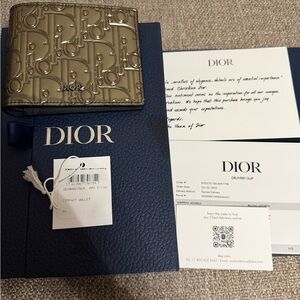 Dior Beige Wallet with Signature Logo